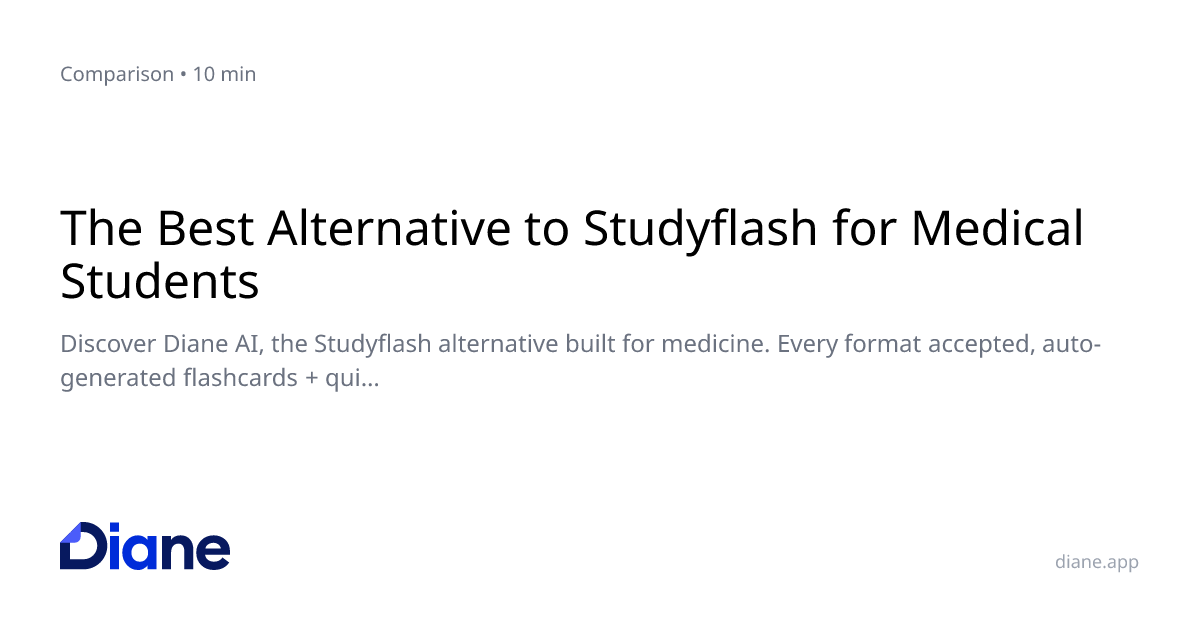 Best Studyflash Alternative for Medicine | Diane AI | Diane